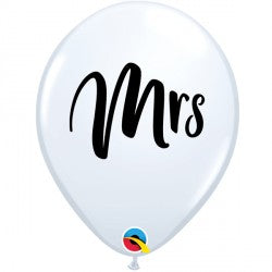 White Mrs. Balloon - 11" Latex (25ct)