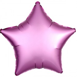 Flamingo Satin Luxe Star Balloon - 18" Foil