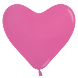 Fashion 012 Fuchsia Heart Balloons - 12" Latex (50ct)