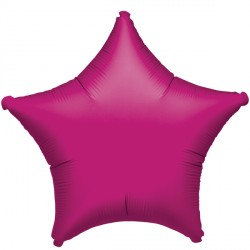 Fuchsia Metallic Star Balloon - 18" Foil