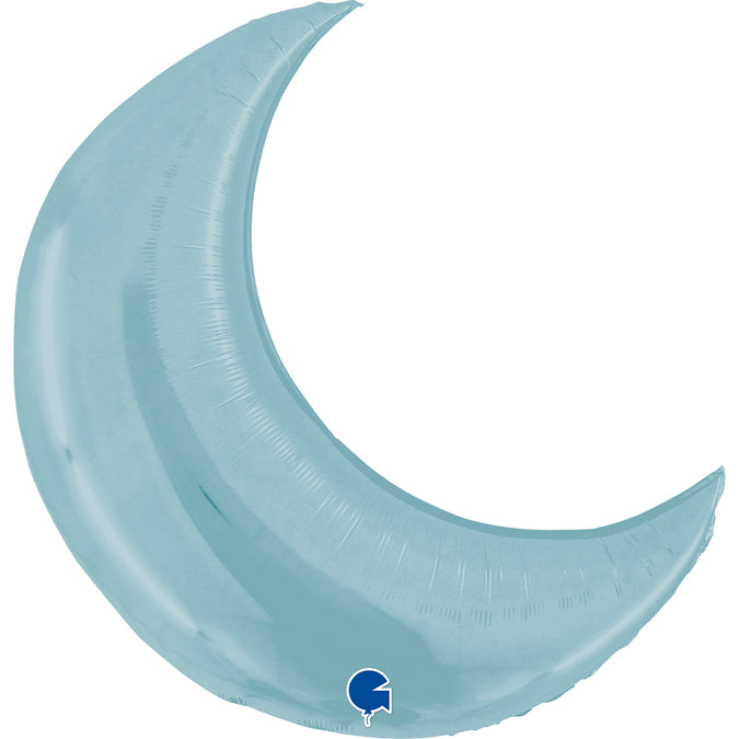 Pastel Blue Moon Supershape Balloon - 31" Foil