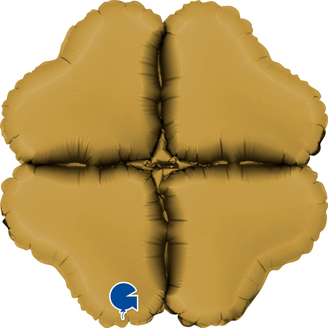 Satin Gold Base Hearts Mini - 12" - Air Fill Only