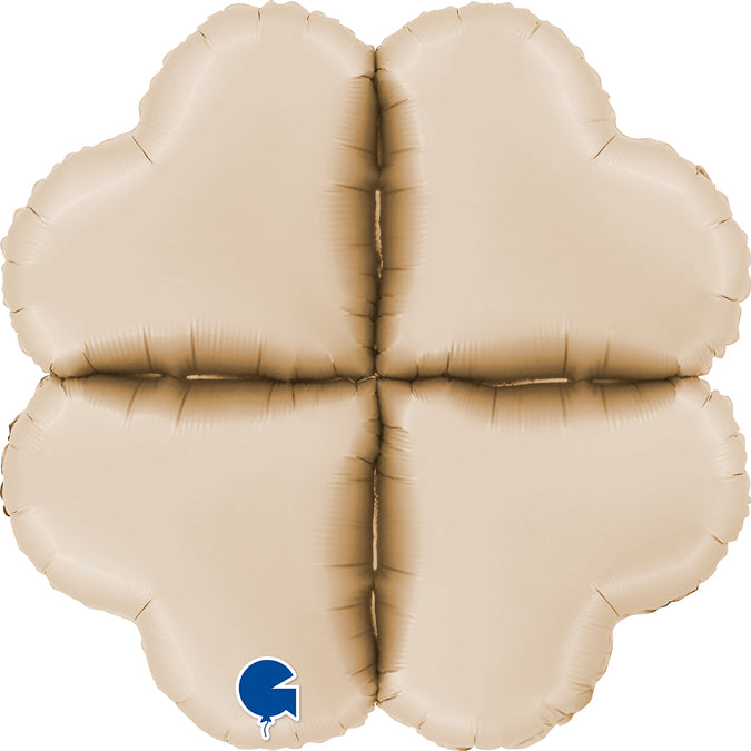 Satin Cream Base Hearts Mini - 12" - Air Fill Only