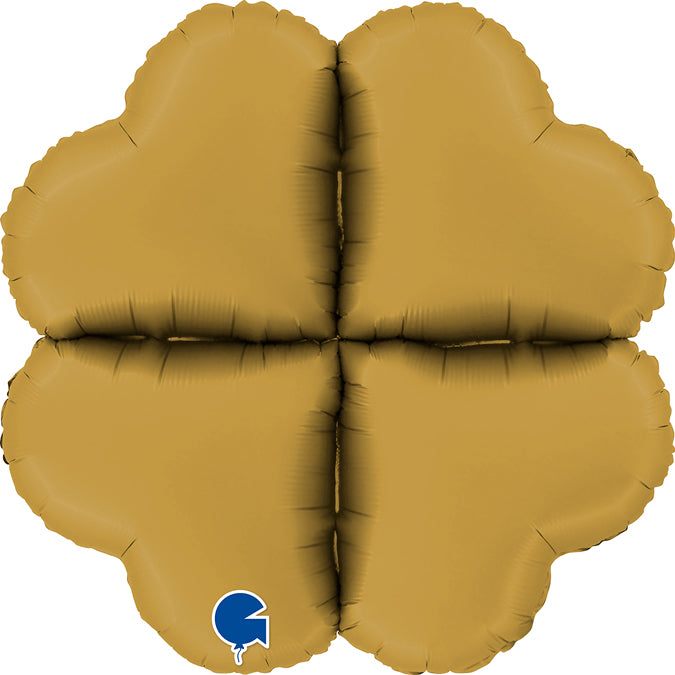 Satin Gold Base Hearts Maxi - 24" - Air Fill Only