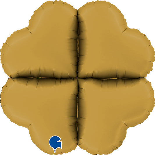 Satin Gold Base Hearts Maxi - 24" - Air Fill Only
