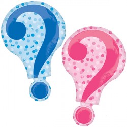 Gender Reveal Double Sided Shape Balloon - Foil 18"/45cm x 28"/71cm