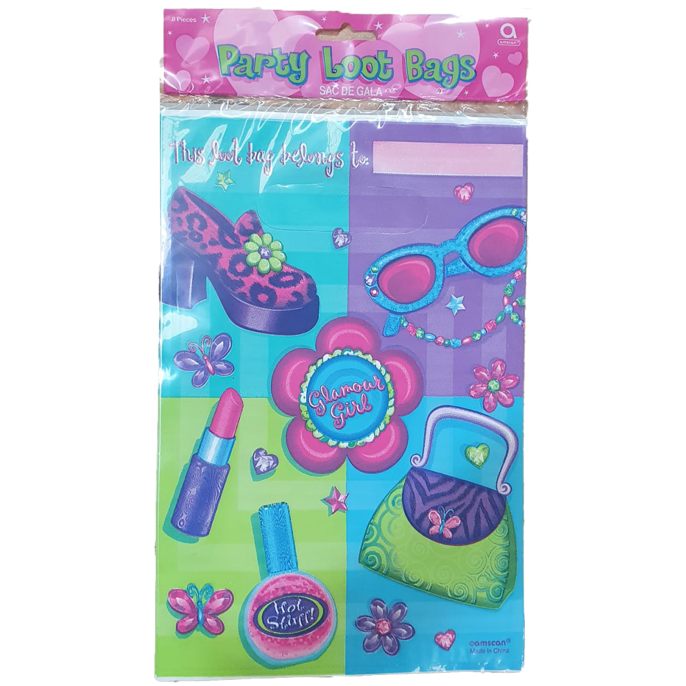 Glamour Girl Plastic Loot Bags - (8ct)