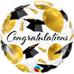 Gold Balloons Congratulations Grad Balloon - 18" Foil
