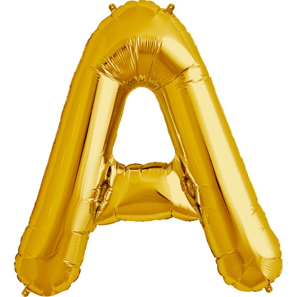 Gold Letter 'A' Balloon - 34" Foil