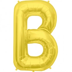 Gold Letter 'B' Balloon – 16" Foil