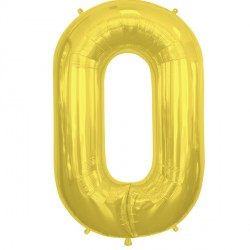 Gold Letter 'O' Balloon - 16" Foil