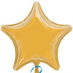 Gold Metallic Star Balloon - 18" Foil