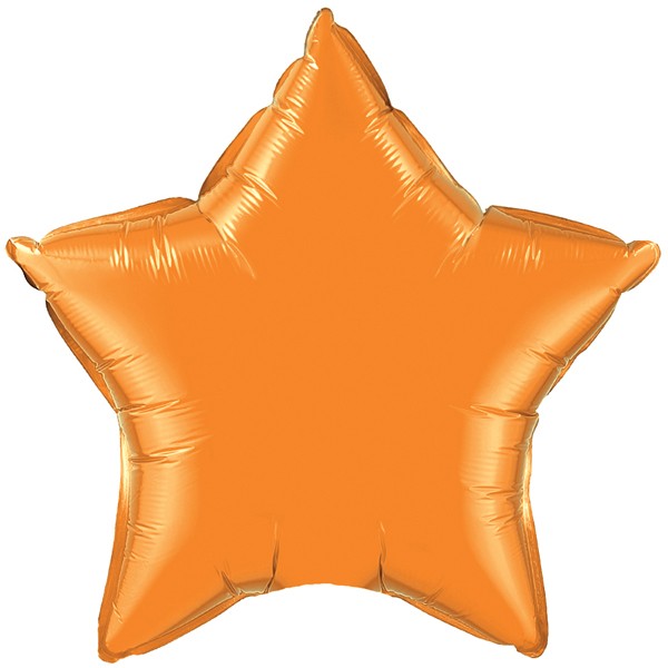 Orange Star Balloon - 20" Foil