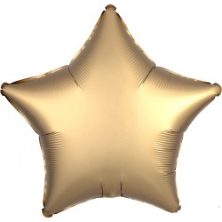 Gold Satin Luxe Star Balloon - 18" Foil
