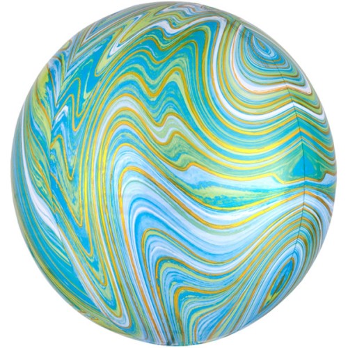 Green Blue Marble Orbz Balloon - (1ct)