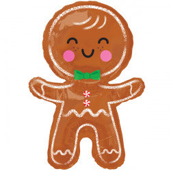 Happy Ginger Bread Man Supershape Balloon - Foil