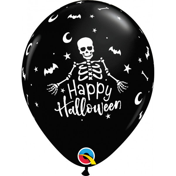 HAPPY HALLOWEEN SKELETON ASSORTMENT latex Balloons -11" (25CT)