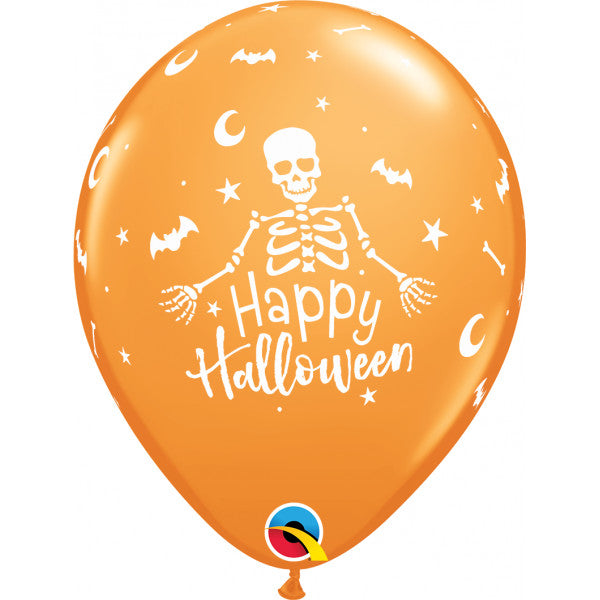 HAPPY HALLOWEEN SKELETON ASSORTMENT latex Balloons -11" (25CT)