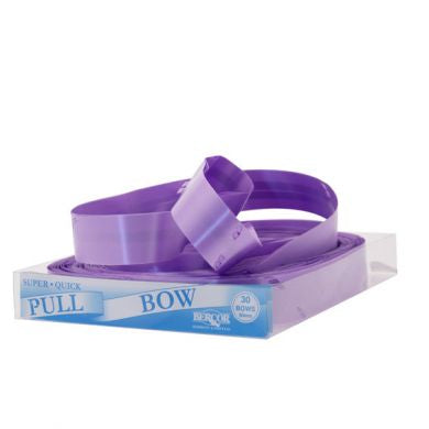Purple Flora Charm Pullbows - 30mm (30ct)
