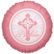 Light Pink Baptism Balloon - 18" Foil