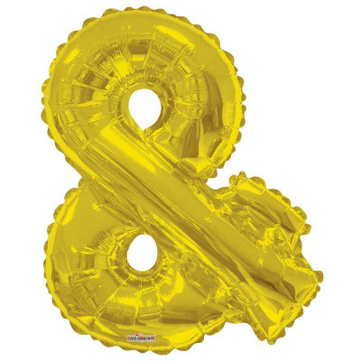 Gold Symbol '&' Balloon - 34" Foil
