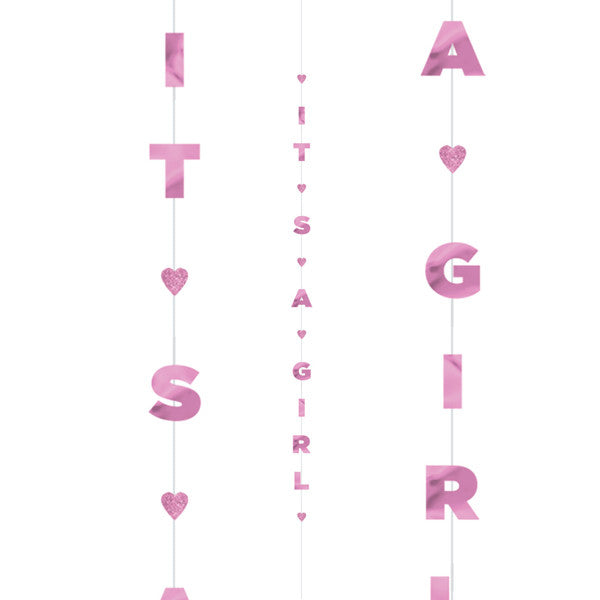 Its a Girl Balloon Fun Strings - 1.82m