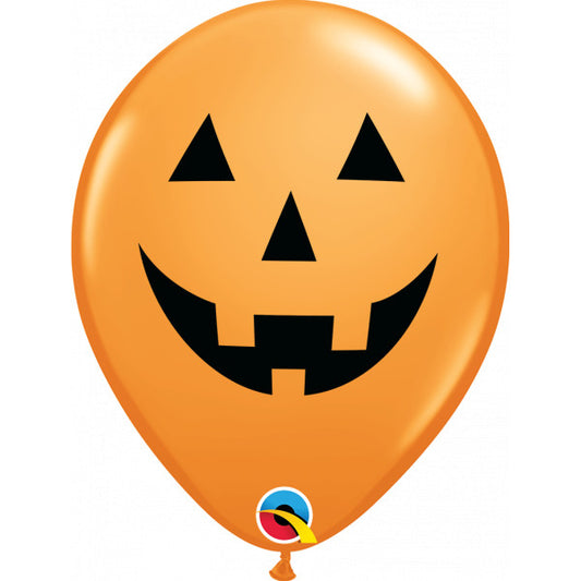 JACK FACE HAPPY Halloween ORANGE - 11" Latex (6CT)