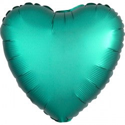 Jade Satin Luxe Heart Balloon - 18" Foil