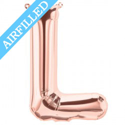 Rose Gold Letter 'L' Balloon - 16" Foil