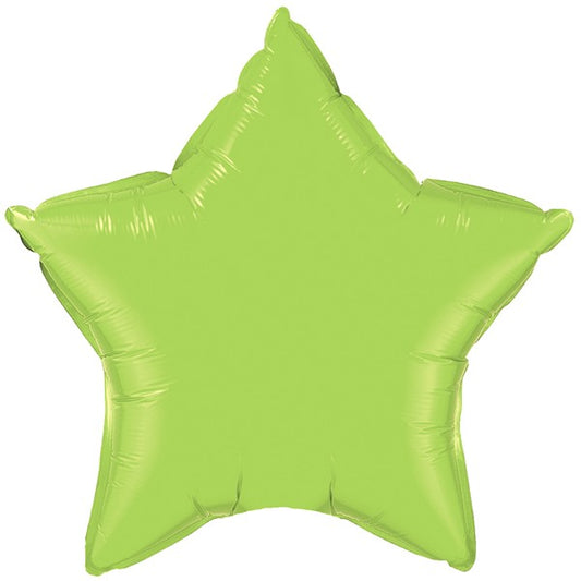 Lime Green Star Balloon - 20" Foil