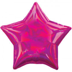 Magenta Iridescent Star Standard Holographic - Foil 18"