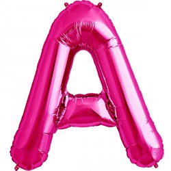 Magenta Letter 'A' Balloon - 16" Foil