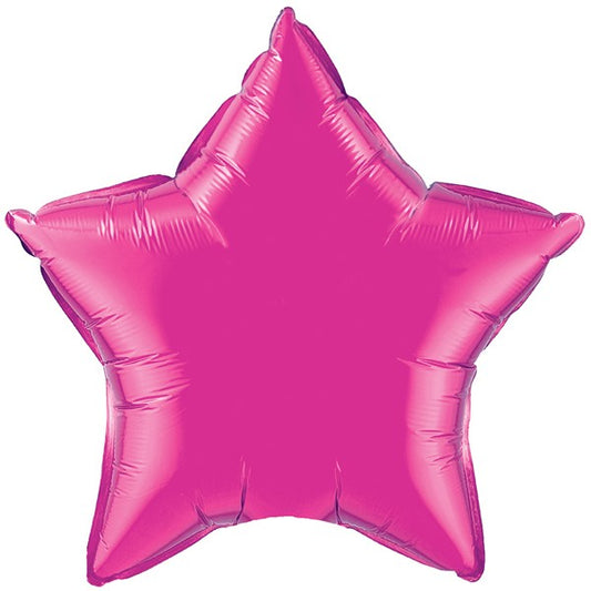 Magenta Star Balloon - 20" Foil