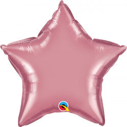 Mauve Chrome Star Balloon - 20" Foil Packaged