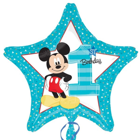 Mickey Mouse 1st Birthday Balloon - 18" Foil eol