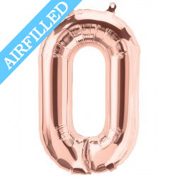 Rose Gold Letter 'O' Balloon - 16" Foil