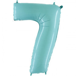 Pastel Blue Number 7 Balloon - 26" Foil