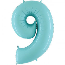 Pastel Blue Number 9 Balloon - 26" Foil