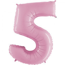Pastel Pink Number 5 Balloon - 26" Foil