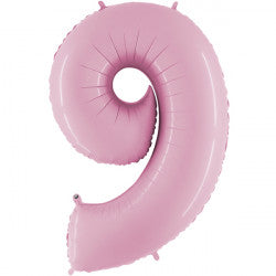 Pastel Pink Number 9 Balloon - 26" Foil