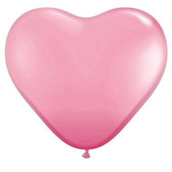 Standard Pink Heart Balloon - 6" Latex (100ct)