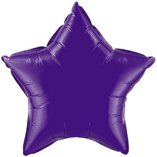 Quartz Purple Star Balloon - 20" Foil
