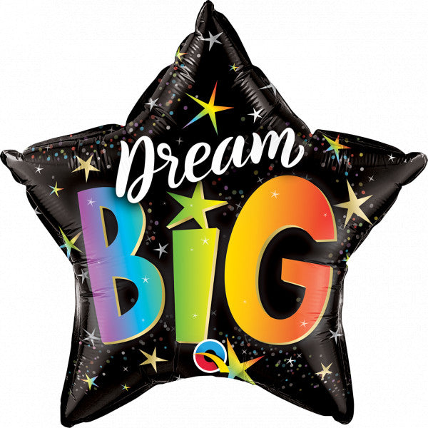 RAINBOW STARS DREAM BIG Star shaped Balloon - Foil 20"