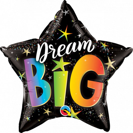 RAINBOW STARS DREAM BIG Star shaped Balloon - Foil 20"