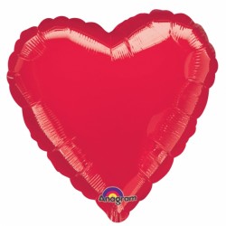 Red Metallic Heart Balloon - 18" Foil