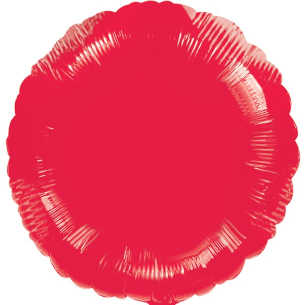 Metallic Red Round Balloon - 18" Foil