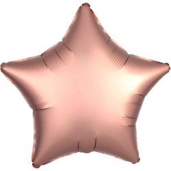 Rose Copper Satin Luxe Star Balloon - 18" Foil