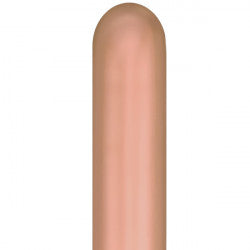 Rose Gold Chrome Modelling Balloons - 260Q Latex (100ct)