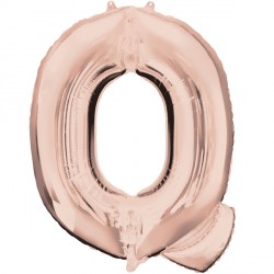 Rose Gold Letter 'Q' Balloon - 34" Foil