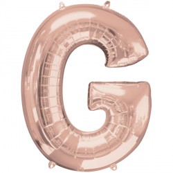 Rose Gold Letter 'G' Balloon - 34" Foil